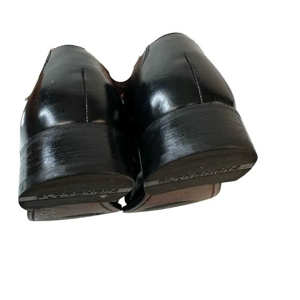 FLORSHEIM Men's Black Patent Lexington Cap Toe Oxford Size 9 D